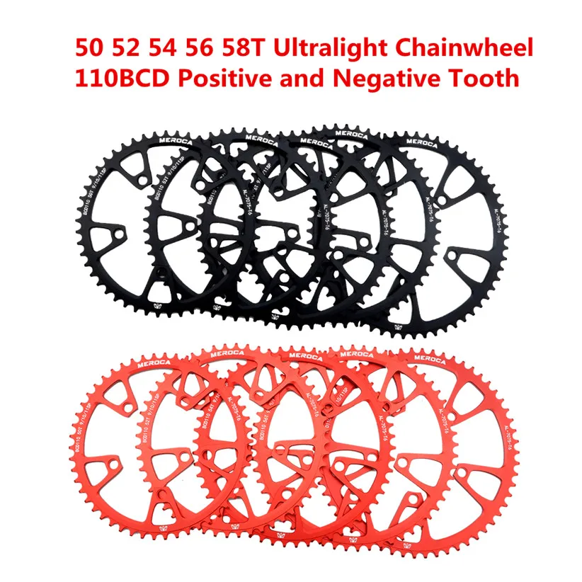 MEROCA Five-claw 110BCD Road Bike Positive And Negative Tooth Single Chainwheel Large Tooth Folding Bicycle P/N Chainwheel