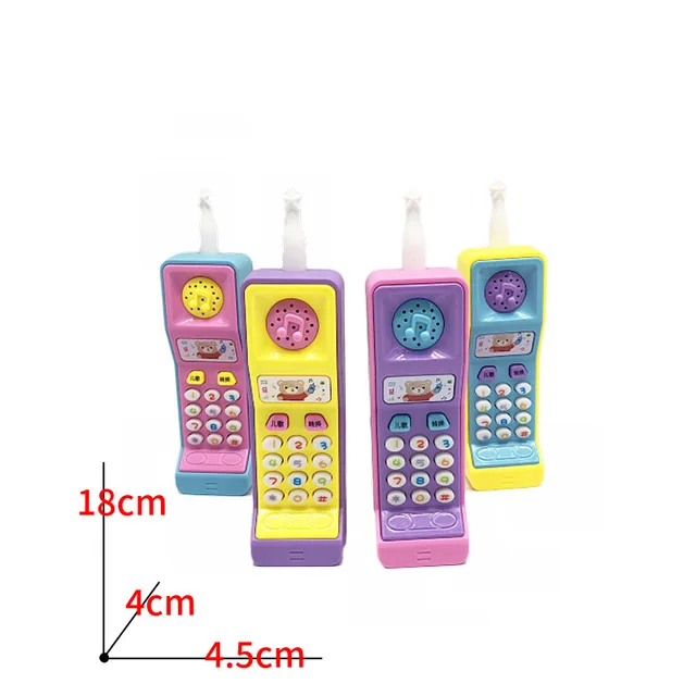 1PCs Plastic Kids Telephone Machine Cell Phone Toy Learning Machine Point Reading Electric Study Music Vocal Education Toys 6