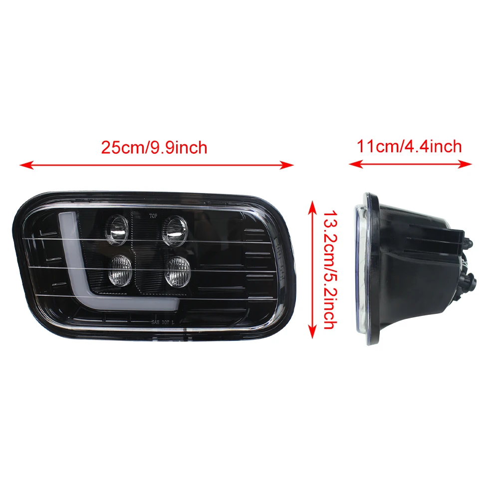 Для Dodge Ram 1500 2009-2012 Ram 2500 2010- Ram 3500 2010-2012 светодиодный противотуманный фонарь в сборе DRL фара черная 2 шт