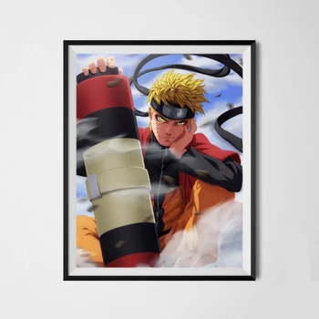 

Anime Ninja Hokage Uzumaki Naruto Fabric Canvas Wall Art Print Poster for Kids Living Room Decoration,8 x 10 Inche,Ready To Hang