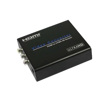 

HOT-AM960 4Kx2K HDMI to AV Converter Video Converter HDMI to CVBS AV 4K o Extractor FL/FR Digital Analog Adapter EU Plug