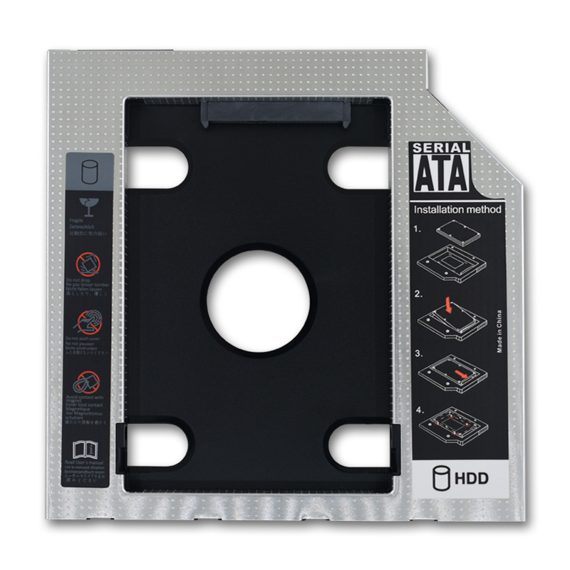  TISHRIC 9.5 12.7mm HDD Caddy Aluminum Universa SATA 3.0 2.5" SSD CD DVD to HDD Case Optibay Enclosure CD-ROM ODD 