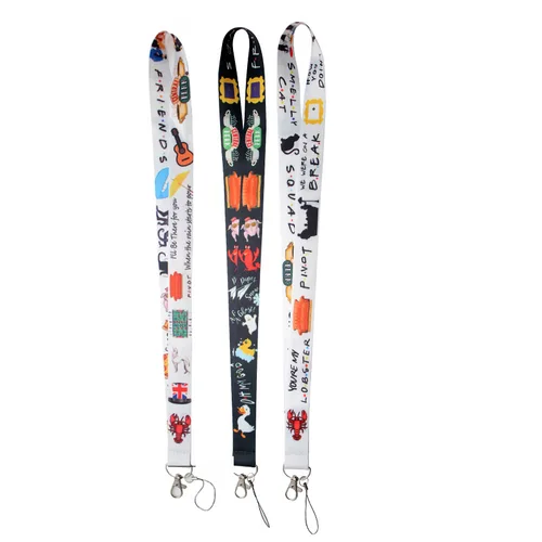 카카오프렌즈 키 체인 친구 TV 쇼 넥 스트랩 Lanyards ID 배지 카드 로프 체인 목걸이 전화 체육관 스트랩 웨빙 목걸이 선물 keyholder 2