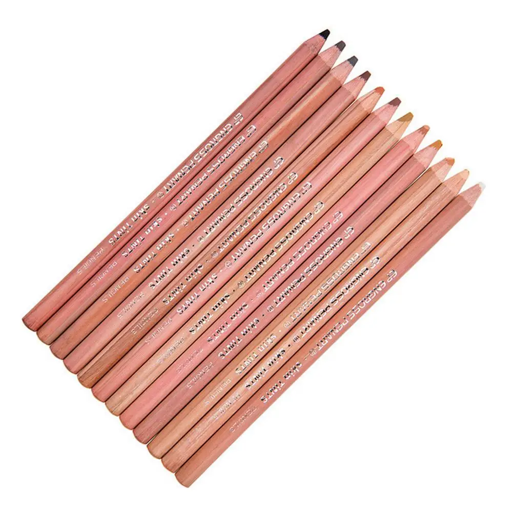 Professional Colored Charcoal Pencils Drawing Set Skin Tone - Temu
