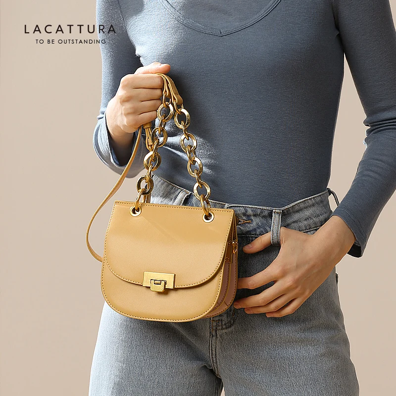 LACATTURA 2019 Маленькая женская сумка через плечо из искусственной кожи дизайнерские