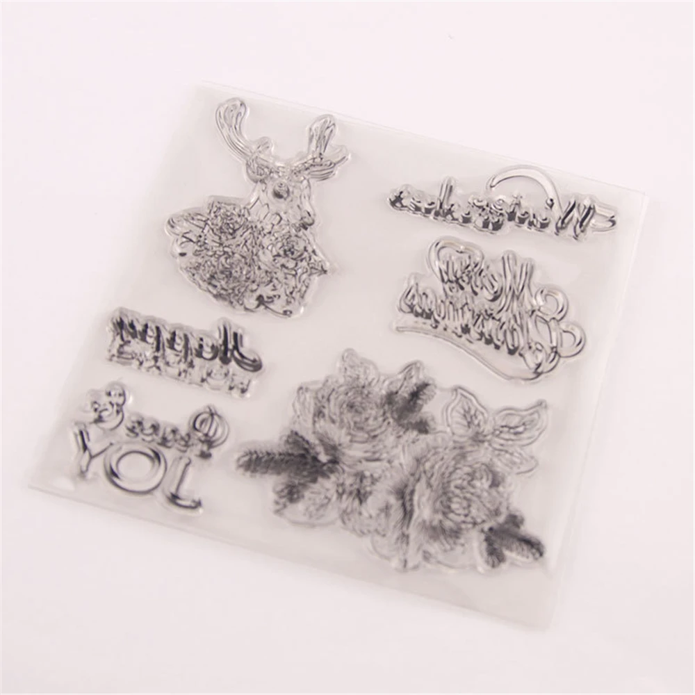 Xmas L Transparent Silicone Clear Stamps For Scrapbooking Kids DIY Handmade Photo Album Decor Rubber Christmas Stamp