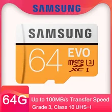 Карта памяти SAMSUNG Micro SD 128G 32GB 64GB SDHC SDXC Max 95Ms MicroSD карты EVO C10 TF Транс флэш-карта Micro U3 флэш-карта 4K