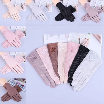 

Breathable Sunscreen Wrist Gloves Summer Elastic Solid Quick Dry Accessories Adult Women Anti-UV Lightweight Anti-skid Gloves