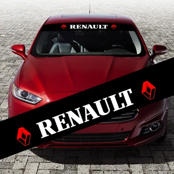 

Car front window glass stickers car sunshade windshield vinyl decals For Renault Megane 2 3 Clio car accessories