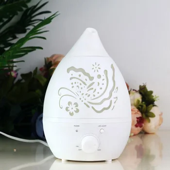 

1.3L Butterfly Carved Ultrasonic Aroma Diffuser Essential Oil Diffuser Air Humdifier with LED Lights Mini Home Air Purifier