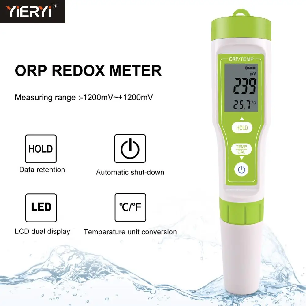 Yieryi ORP-100 Redox ОВП метр монитор качества воды ЖК-цифровой детектор ручка Тип анализатор тестер для бассейна