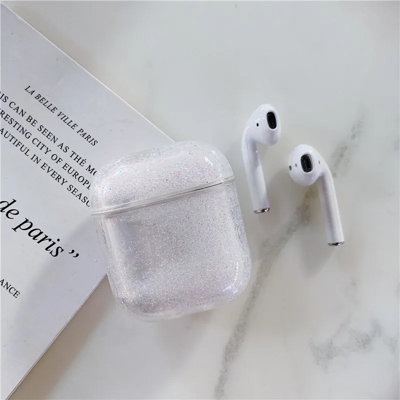 Чехол для наушников с жидким зыбучим песком для Apple Airpods 2 1 Air Pods с блестками, Защитная крышка для наушников AirPod - Цвет: -4