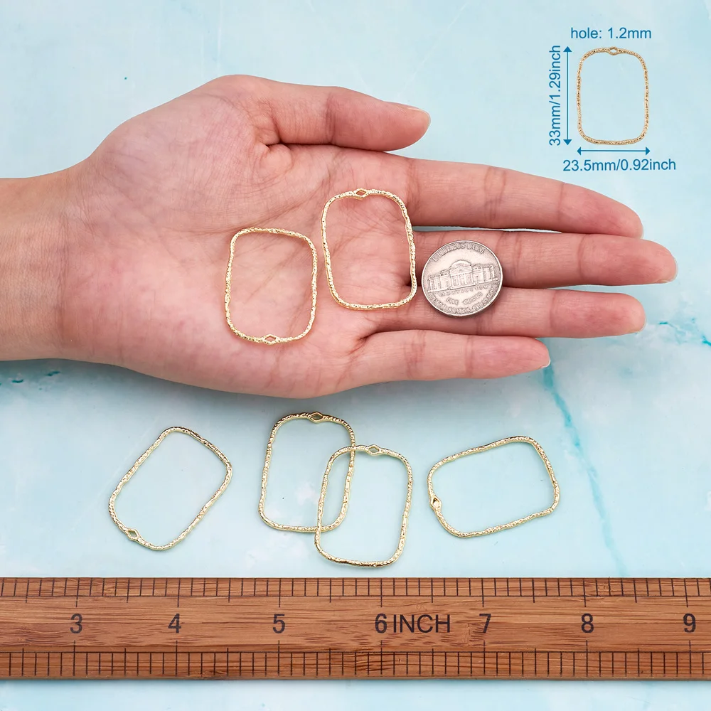 Alloy Open Back Bezel Pendants Rectangle Oval Round Frame Charms For DIY Resin Pressed Flower Jewelry Making Accessories 10pcs alloy pendant resin charms metal charm jewelry charms