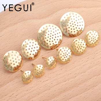 

YEGUI M741,jewelry accessories,18k gold plated,0.3 microns,stud earring,round shape,hand made,jewelry making,charms,10pcs/lot