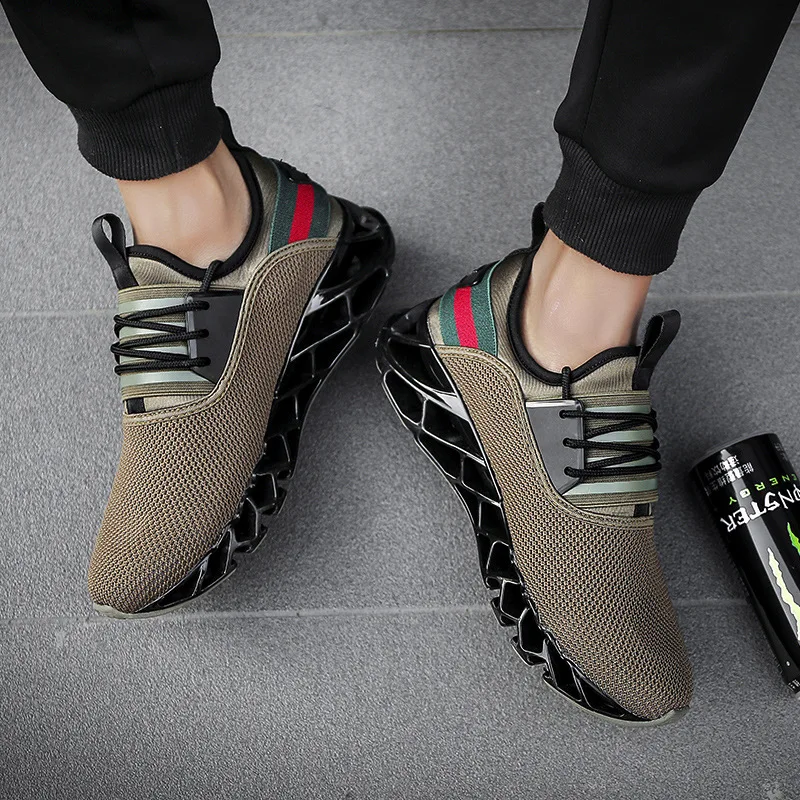 New mesh face Men's Running Shoes Spring Blade Sneakers Cushioning Outdoor Male Sport Shoes For Men Athletic Shoes ZY-17