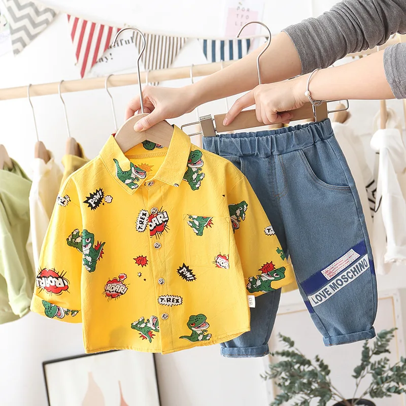

Baby Spring Clothing BOY'S Suit 2020 New Style Western Style 1 a 3-Year-Old Infant CHILDREN'S Sweater Spring And Autumn Shirt Tw