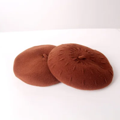 Caramel-1 Ретро берет шляпа художника Зимняя шляпа плоская шапка шапки для девочек стиль художника фетровые береты женская шапка s - Цвет: Caramel-1