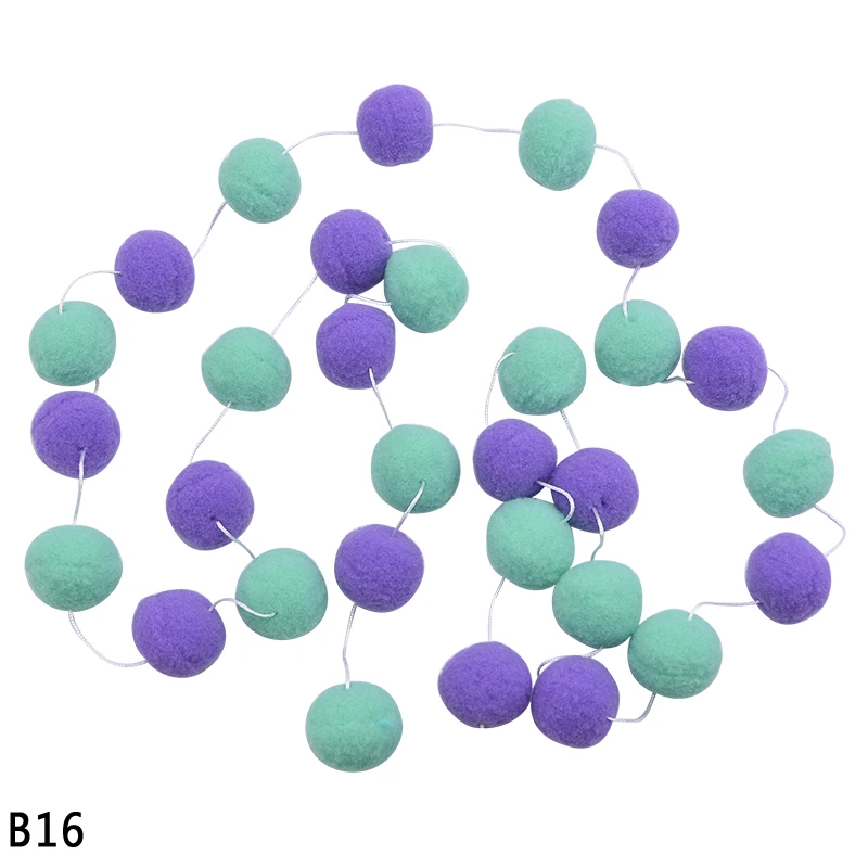 30 шт./компл. Ins Nordic Стиль шарик из шерстяного войлока подвеска деко Радуга Мягкий помпон гирлянда "сделай сам" для детей Спальня стены кисточкой подвесной орнамент - Цвет: B16