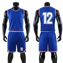 Мужские баскетбольные майки без рисунка на заказ, комплект из жилета и шорт, дышащие детские баскетбольные костюмы США, спортивные костюмы