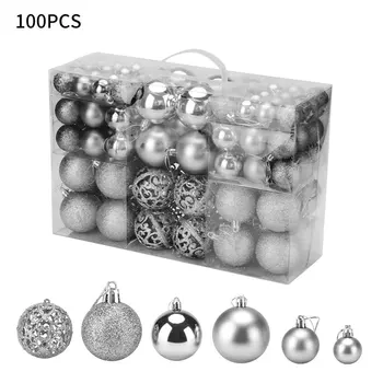 

Christmas Xmas Tree Ball Home Decor Hanging Ornament 2020 Bauble Hanging Home Party Ornament 100pcs