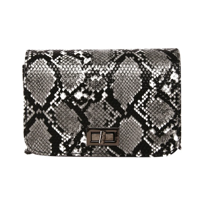 Aelicy Luxury Handbags Women Bags Designer Small Square Crossbody Bags Wild Girls Snake Print Shoulder Messenger Bag 1105