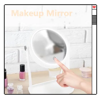 

Portable LED Lights Touch Screen Makeup Mirror Desktop Makeup Mirrors Bright Adjustable USB Batteries Use Women Makeup Tools
