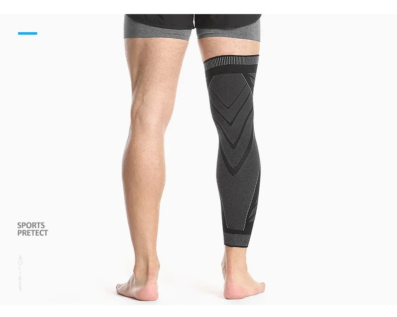 AOLIKES 1 шт. эластичное плетение бесшовное колено поддержка Скоба длинные компрессионные гетры для велоспорта Леггинсы для бега фитнеса