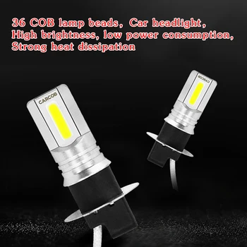 

2pcs LED Headlight H3 Bulb 6500K 100W Double Sided Xenon white Aluminum