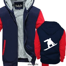 SNOWBOARDER SILHOUETTE hoodie DOS HOMENS da NEVE do INVERNO de ESQUI SNOWBOARD PLACA Dos Desenhos Animados moletom com capuz Homens camisola sbz3089 shubuzhi(China)