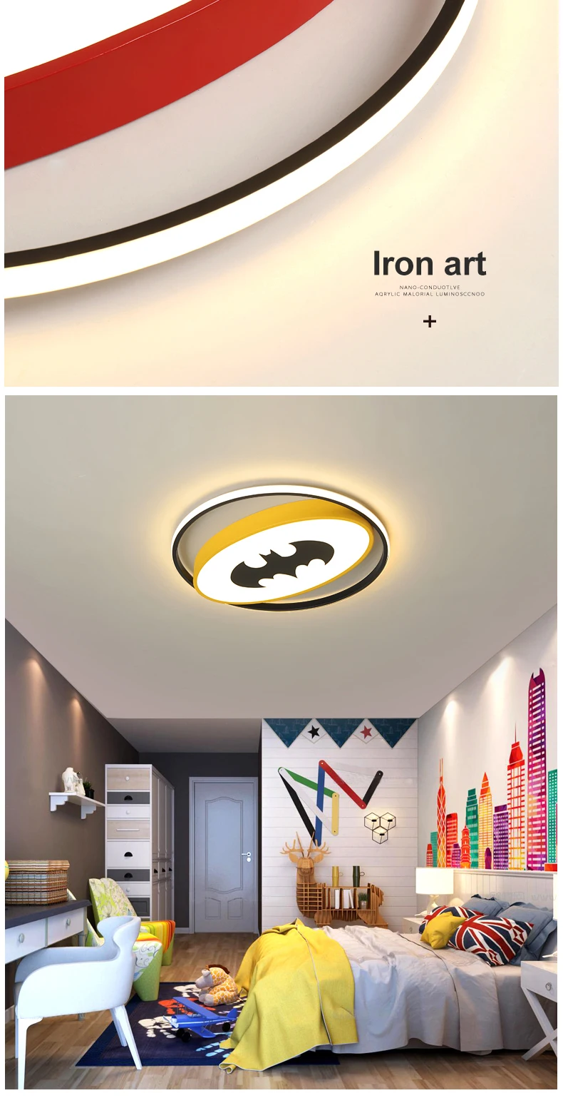 New Spider/bat man Modern LED Ceiling Lights for Children's room Bedroom led techo Ceiling lamp home lighting led ceiling light
