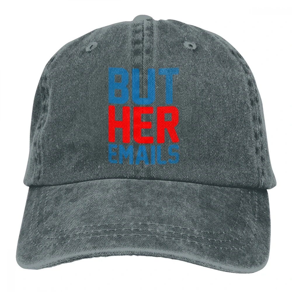 Но ее электронные письма Casquette черный унисекс Мужские Женские джинсовые бейсболка с ремешком кепки Регулируемый Гольф папа шляпа