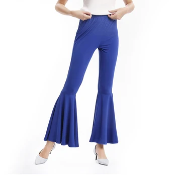 

Women Pant Explosions Ruffled Horn Wide Leg Pants Women Trousers Party Clubwear Ruffled Horn Pant Loose Pleated Wide Leg Pants
