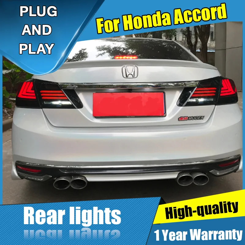 Автомобильный Стайлинг светодиодный задний фонарь для Honda Accord 9 задний светильник в сборе- для Accord задний светильник DRL+ сигнальный светильник поворота с 4 шт