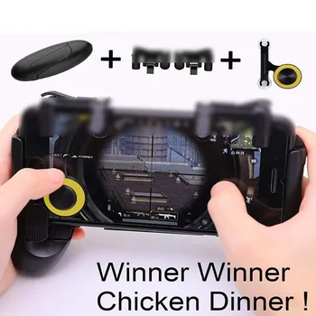 

1 Pair PUBG Mobile Game Fire Button Aim Key Smart phone Gaming Trigger L1 R1 Shooter Controller Transparent V4.0