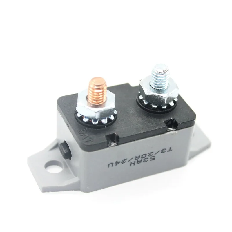 

12-24V Manual Reset Circuit Breaker AMP 20A/30A/40A/50A Overload protector Heavy Duty Type Stud for Boat Car RV Truck Caravan
