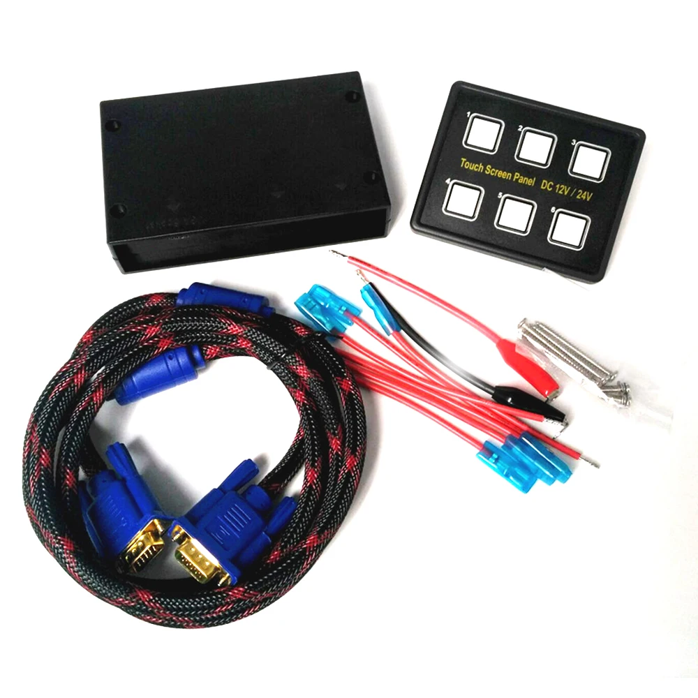 12 В 24 в 6 банд пленочный выключатель панель полный сенсорный экран водонепроницаемый IP66 Универсальный с PPTC USB кабель для грузовик морской лодки джип автомобиль