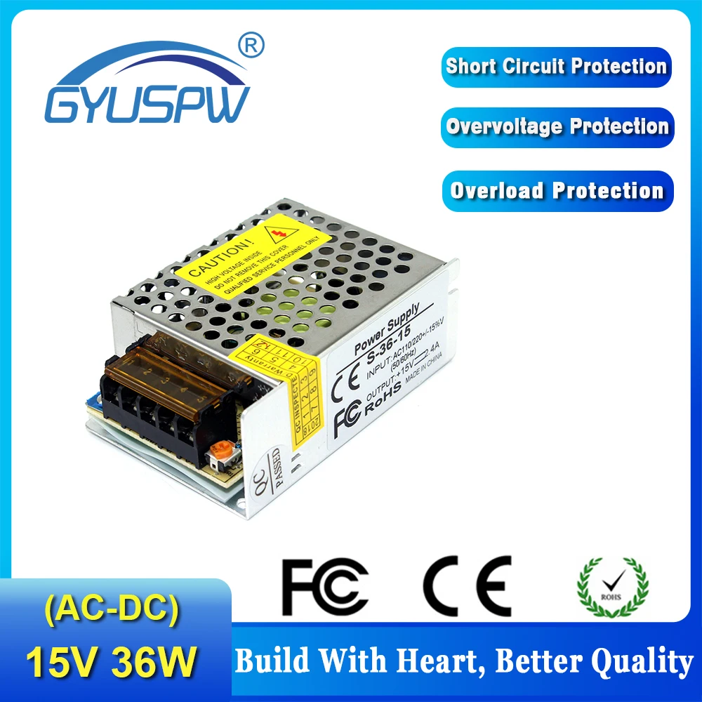 Регулируемый источник питания постоянного тока 15V 2.A 36W Импульсный драйвер