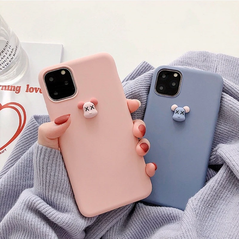 Милый 3D мультфильм Angry Bear силиконовый чехол для телефона huawei enjoy 6S 7 7S 7Plus 8 8Plus 8E 9 9Plus