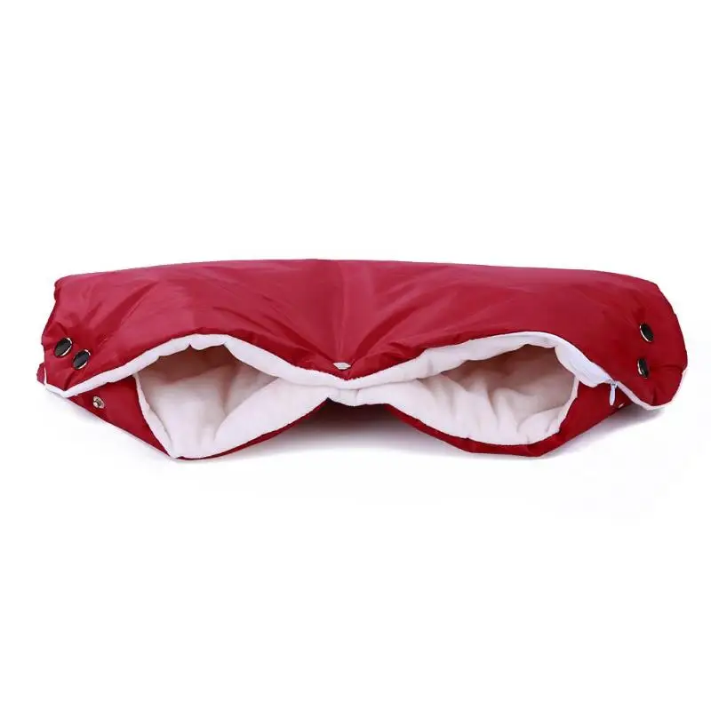 Pushchair Gloves Hand Muff Waterproof Oxford Tarp Thickening Calorific Keep Warm Windproof Buggy Pram Accessory Outdoor - Цвет: Red A