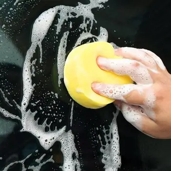 

1/5pcs Wax Sponges Car Wash Polish Sponge Car Wax Foam Sponges Applicator Pads For Clean Car Cleaning care Tools Glass Yellow