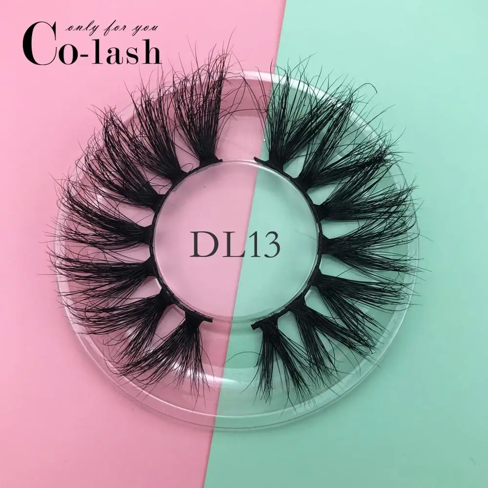 Colash 25 мм ручная работа натуральные густые ресницы для макияжа Инструменты для удлинения 3D норковые объемные мягкие Накладные ресницы - Цвет: DL13