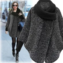 Осенне-зимнее шерстяное пальто для женщин, шерстяное вязаное пальто с высоким воротом, толстый кашемировый плащ, Женская куртка размера плюс 5XL# D6