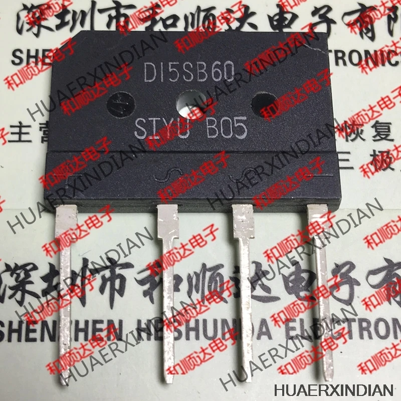 5 шт., новые оригинальные кнопки D15SB60 600V 15A