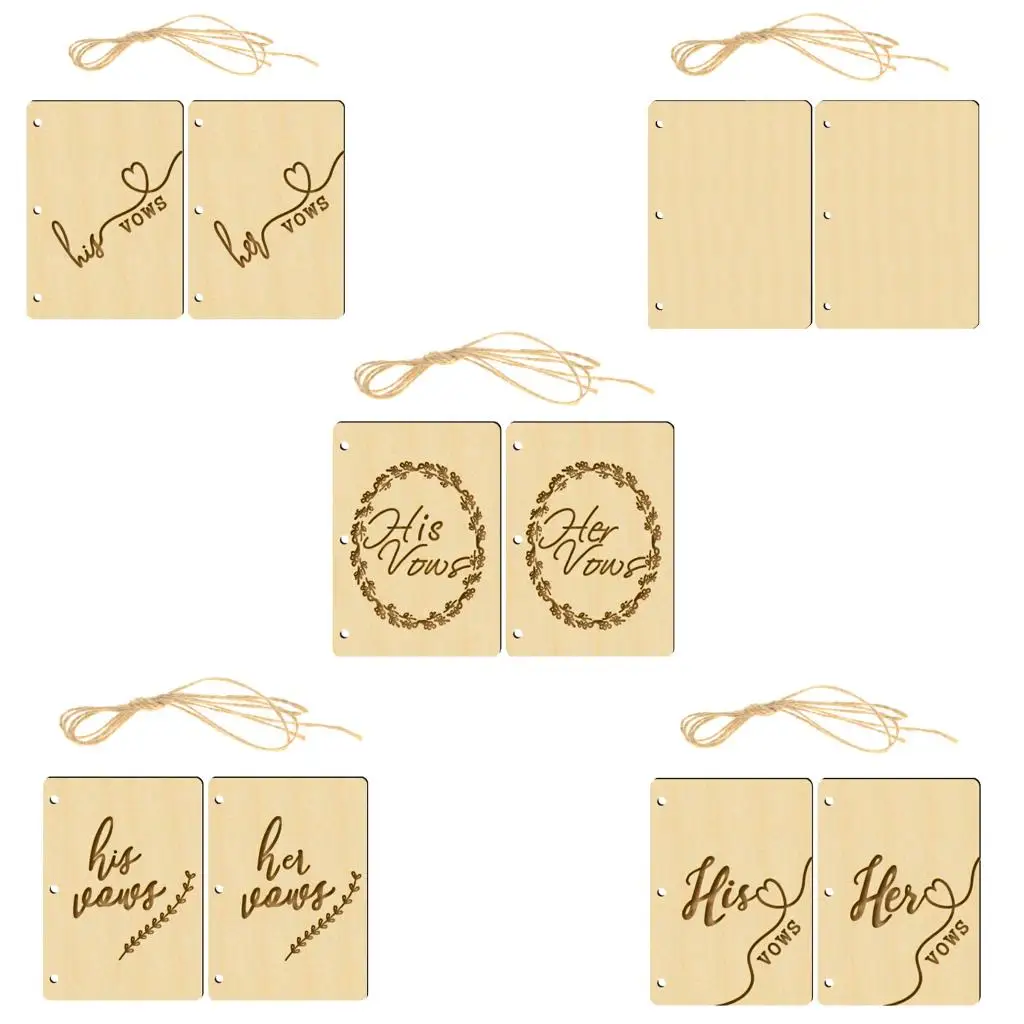 Natural Wooden Tags Cutout Wooden Pieces Hanging Labels Embellishments Crafts Wooden Decorative for Wedding Crafts Making DIY