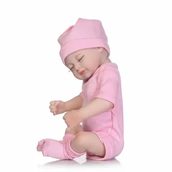 

10cm Baby Silicone Dolls Reborn Dolls Vinyl Simulation Dolls Handmade Reborn Baby Cotton Toy Toddler Soft Dolls Toys for Kid