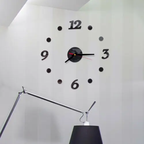 Новые часы настенные часы Horloge 3d Diy акриловые зеркальные наклейки украшение дома гостиная кварцевые иглы - Цвет: C