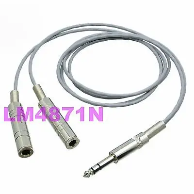 DHL/EMS 10 LOTS Splitter Cable Cord L-2B2AT 6.35mm plug stereo to 2x 6.35mm jack TRS for Audio-d2