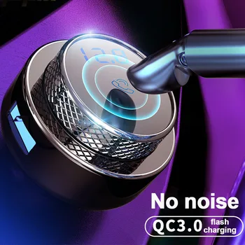 

For Car MP3 Player FM Transmitter Wireless Universal Hands Free ABS Bluetooth 5.0 Fast Charge Audio Adapter Memory Playback