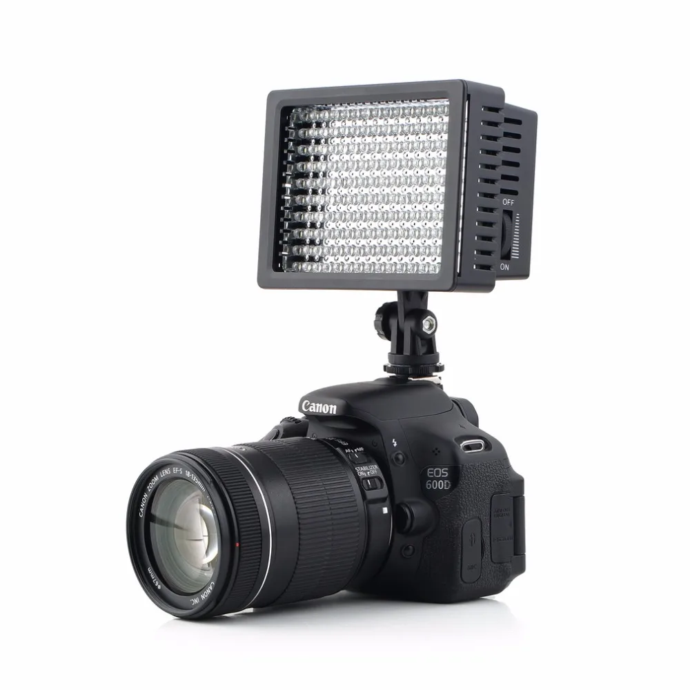

160 LED Video Camera HD Light Lamp 12W 1280LM Dimmable for Canon for Nikon for Pentax Camera Video Camcorder 2017 Top Sale