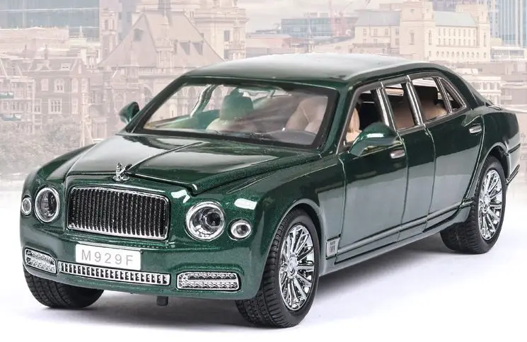 Имитация 1:24 Musan plus модель автомобиля длинная версия звук и светильник открытая дверь детская игрушка сплав модель Рождественский подарок детские игрушки